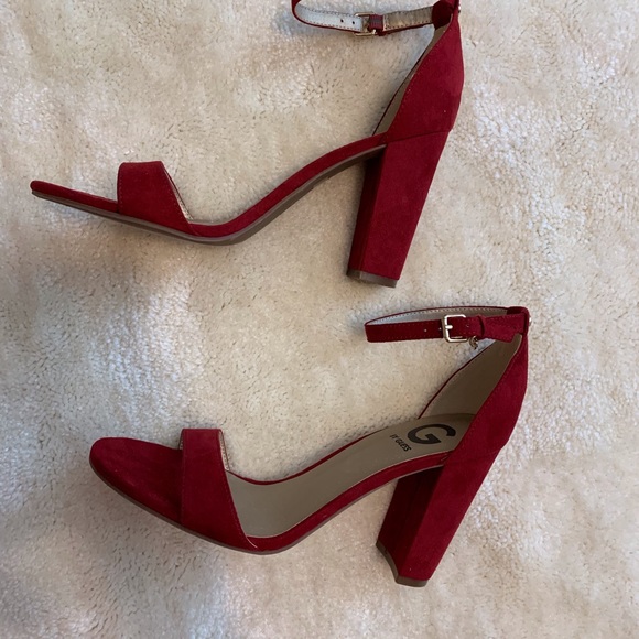 Red G by Guess Heels Sz 7.5 - Picture 2 of 8
